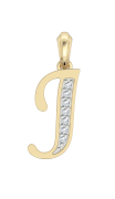 Gold Alphabet J charm